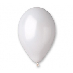 Balony metalizowane Perłowo-białe 26 cm 10 szt